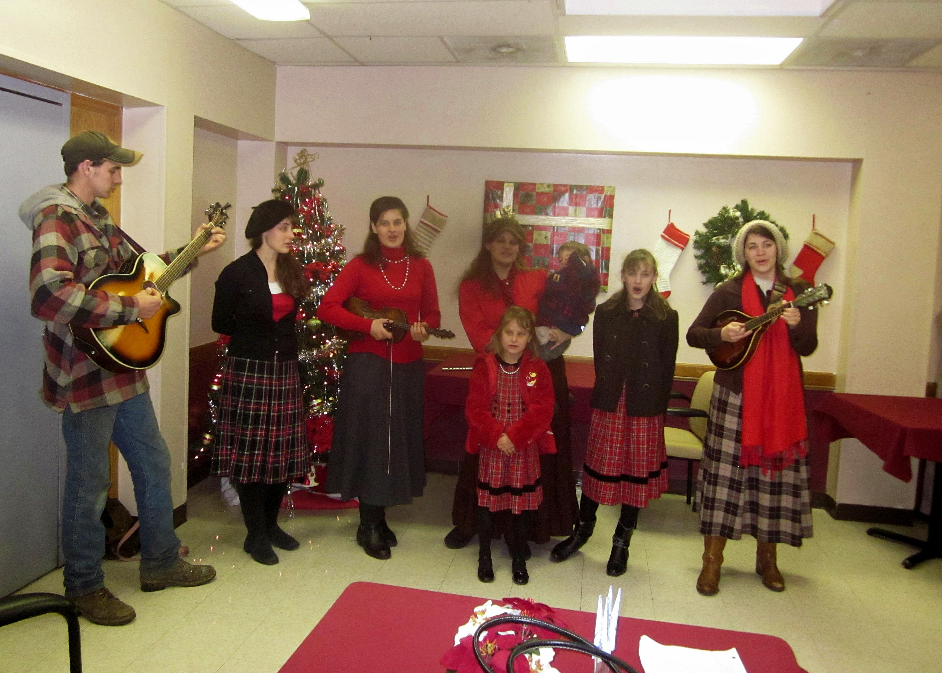 Singing at the old folks home. :D 