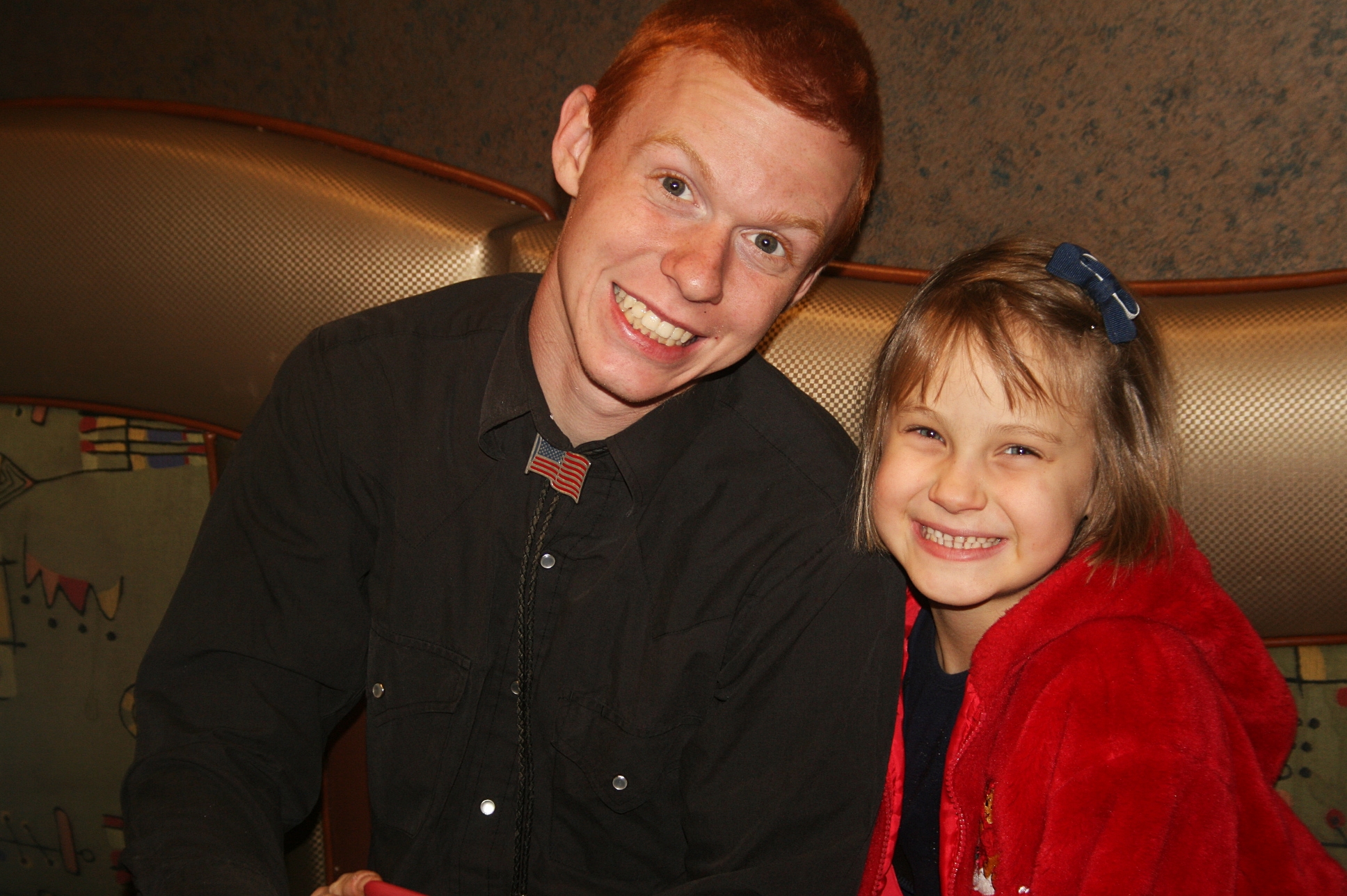 Emma and Ben at McDonald's. 