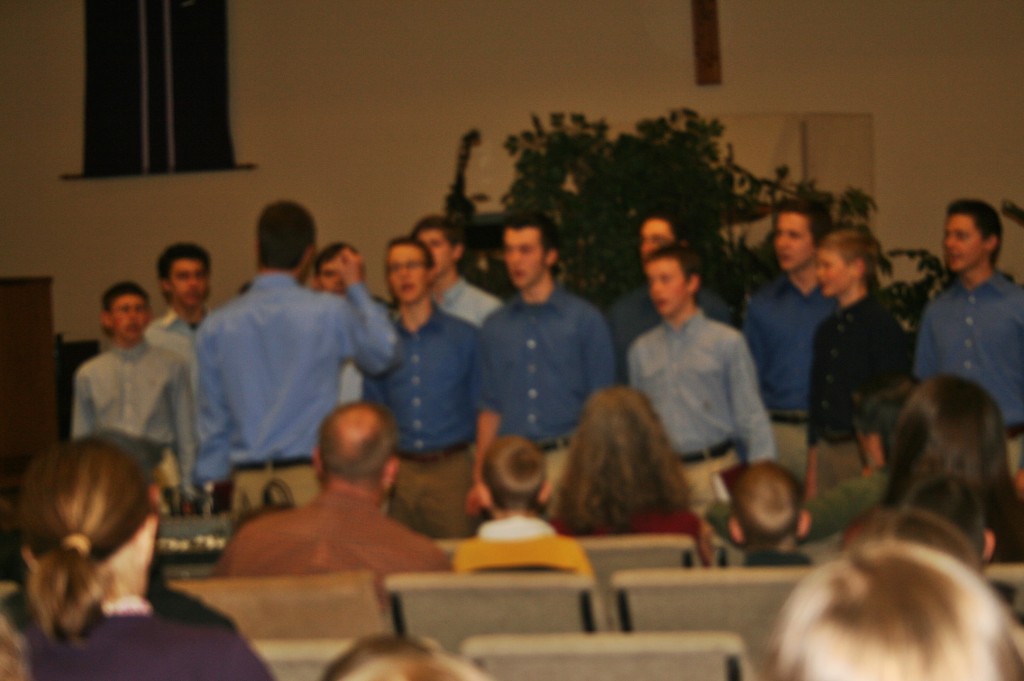 Covenant Family Church Young Men's Choir prepared a few stirring hymns for the audience! 