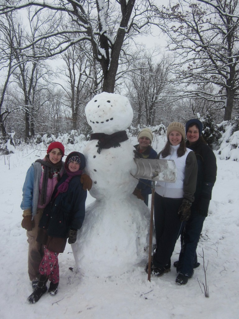 Our snowman, Gramps,  ended up being over 7 ft tall. 