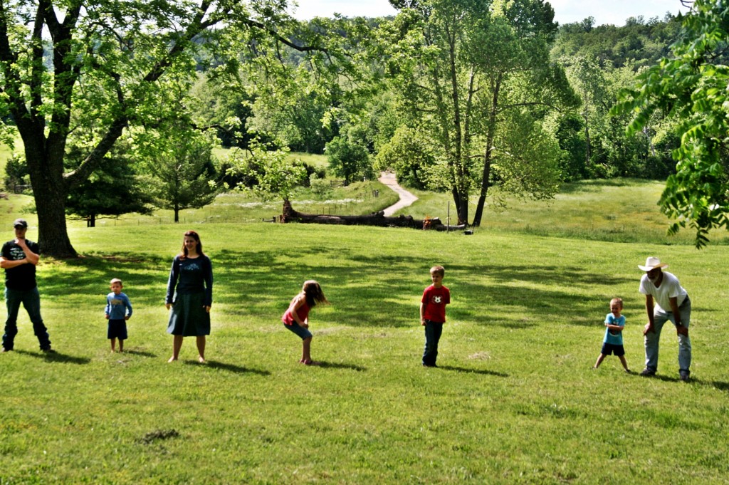 Playing Flies and Grounders with the Miller kids and Granddaddy! 