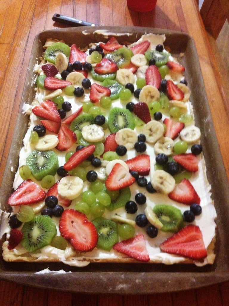 Ben made us some Fruit Pizza! Delicious!