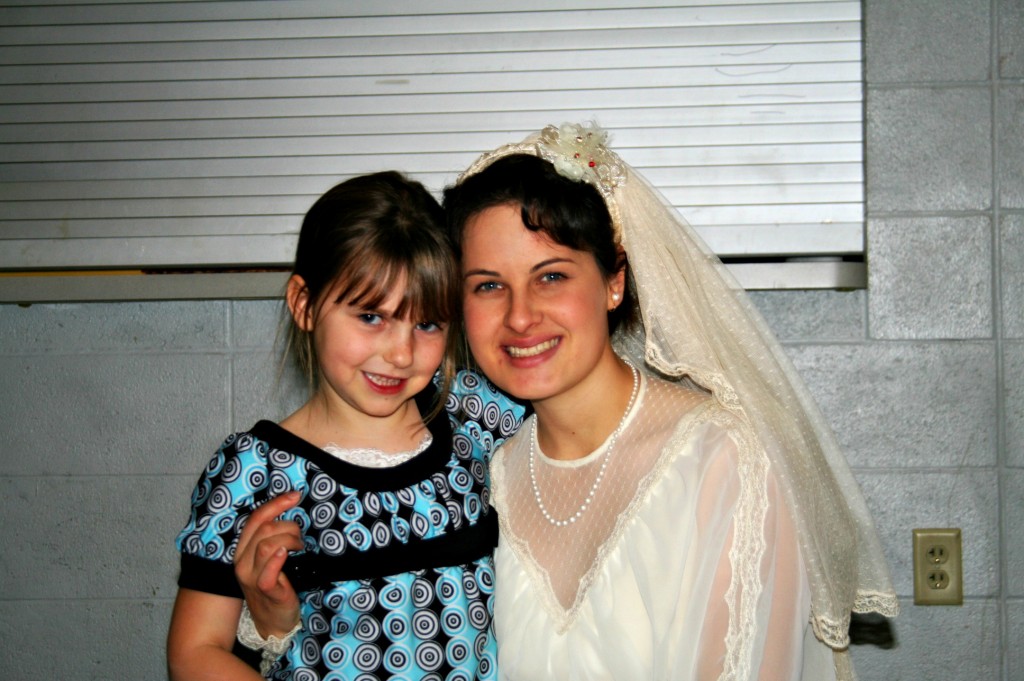 Cleo was so excited to get a picture with the bride! 