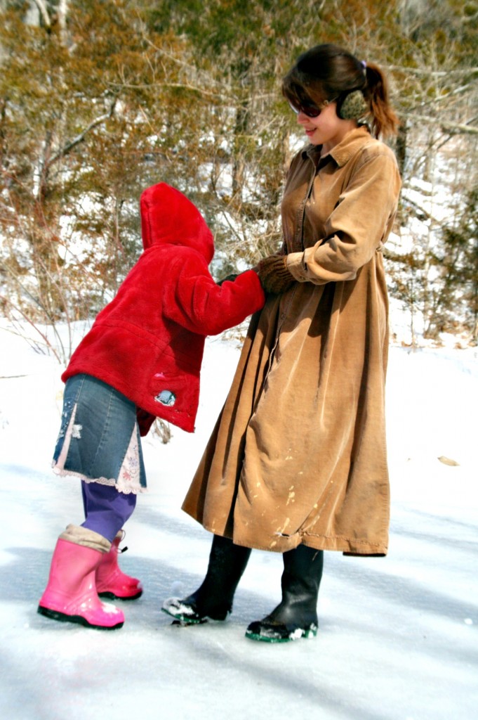 Grace helps Aunt Maud along. 