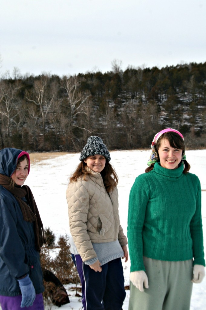 Getting ready to go sledding, sliding, slipping, or whatever else becomes our fancy!