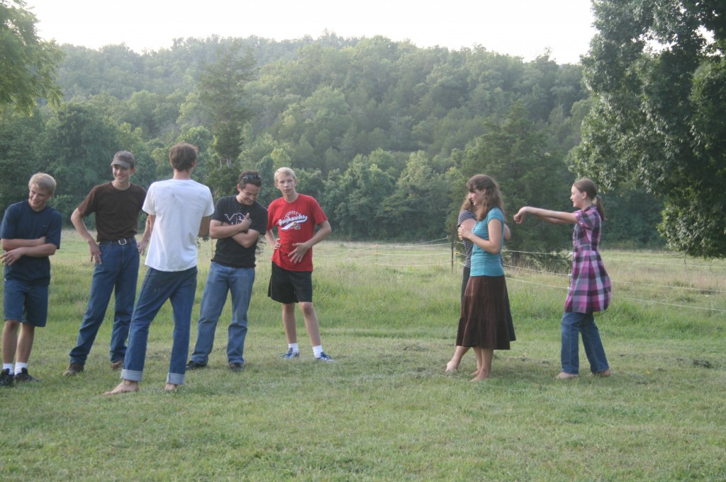 At Peter's going away party, we play...Volleyball! 