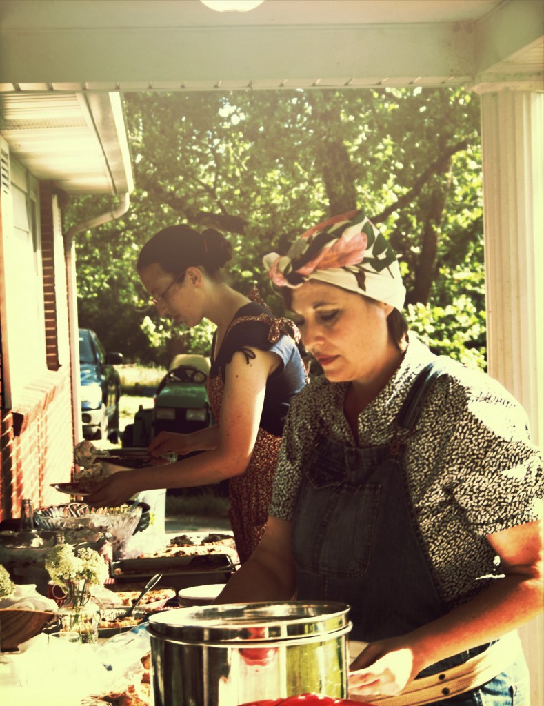 The land girl's gotta have some food after working in the fields all day!